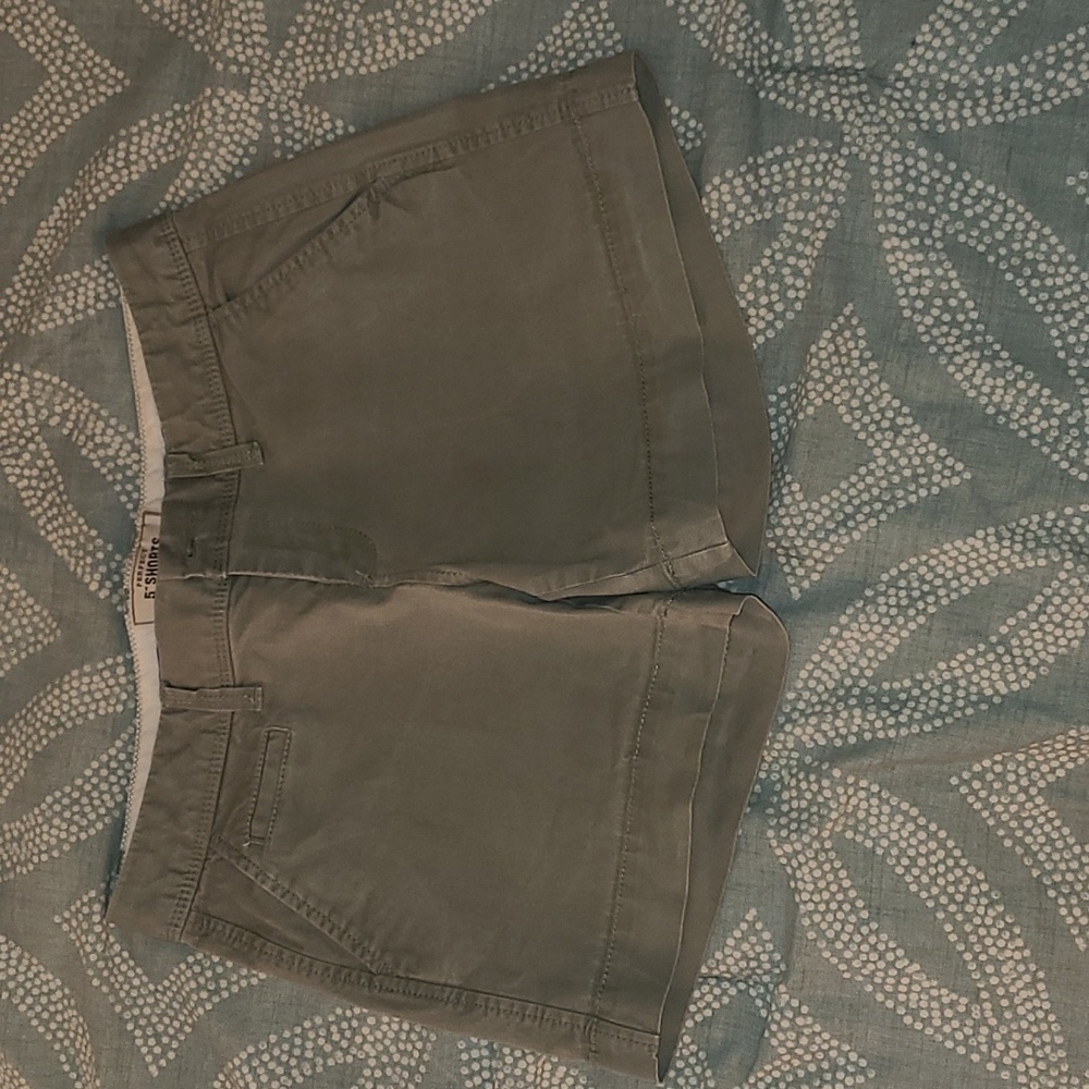 Green khaki shorts